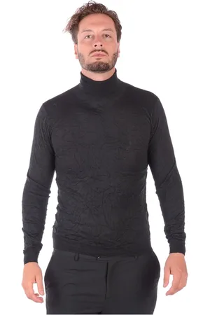 D.A. Daniele Alessandrini Truien, Heren, Zwart, M, Wol, Fietser Sweater Pullover