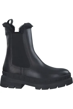 Tamaris Schoenen, Dames, Zwart, 41 EU, Wol, Leren Bootie