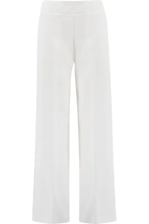 ERMANNO SCERVINO Broeken, Dames, Wit, L, Katoen, Damesbroek Snow /off