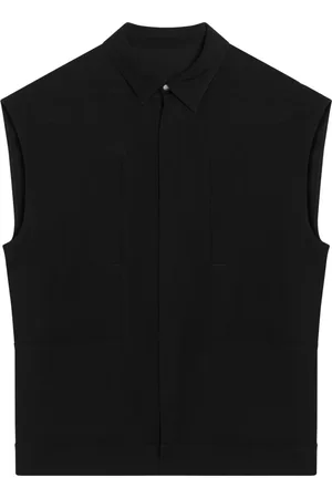 Rick Owens Jassen, Heren, Zwart, S, Stijlvolle Vest Jas