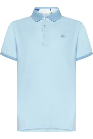 Etro Tops, Heren, Blauw, 2Xl, Katoen, Lichtblauwe Katoen Piqué Poloshirt