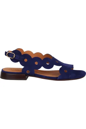 Chie Mihara Schoenen, Dames, Blauw, 36 EU, Leer, Abstract Weave Sandalen