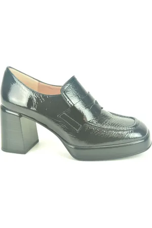 Hispanitas Schoenen, Dames, Zwart, 40 EU, Leer, Lace Moccasin Pumps
