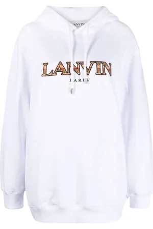 Lanvin Sweatshirts & Hoodies, Dames, Wit, S, Oversized Hoodie