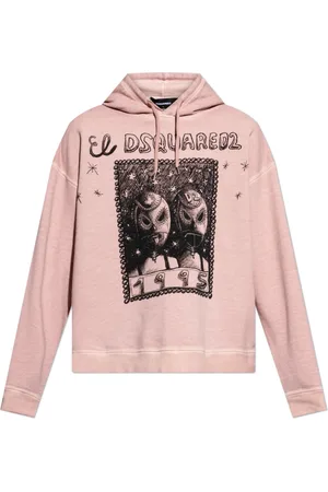 Dsquared2 Sweatshirts & Hoodies, Heren, Roze, S, Katoen, Sweatshirts & Hoodies