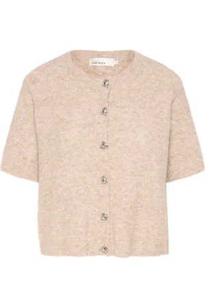 Karen by Simonsen Truien, Dames, , L, Korte Vest met ¾ Mouwen en Ronde Hals