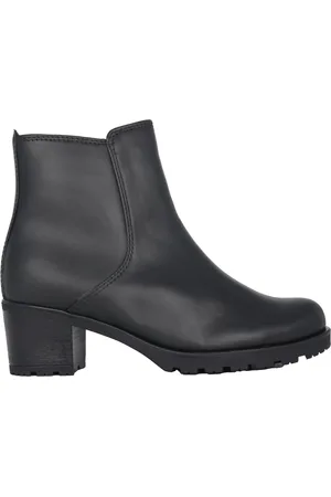 Gabor Schoenen, Dames, Zwart, 36 EU, Leer, Zwarte enkellaars - Premium leer
