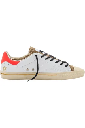Hidnander Schoenen, Dames, Wit, 35 EU, Leer, Starless Low Sneaker