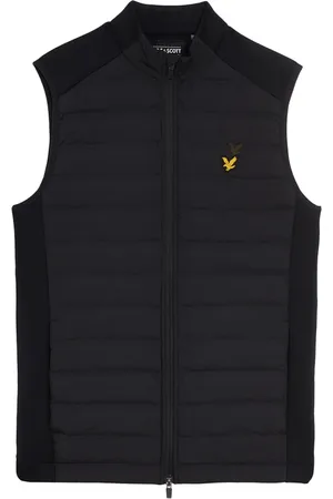 Lyle & Scott Jassen, Heren, Zwart, L, Polyester, Golf Hybrid Gewatteerd Golf Gilet