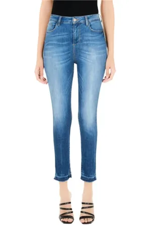 Liu Jo Jeans, Dames, Blauw, W28, Katoen, High-waisted Skinny Jeans