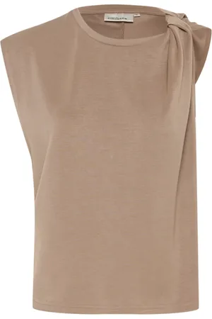 Karen by Simonsen Tops, Dames, , L, Elegante Top met Knoopdetail