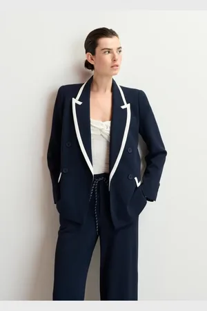 Essentiel Antwerp Jassen, Dames, Blauw, M, Haarborstelblazer