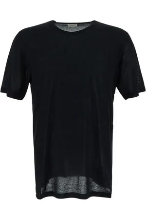 Saint Laurent Tops, Heren, Zwart, XS, Heren Mode T-shirt