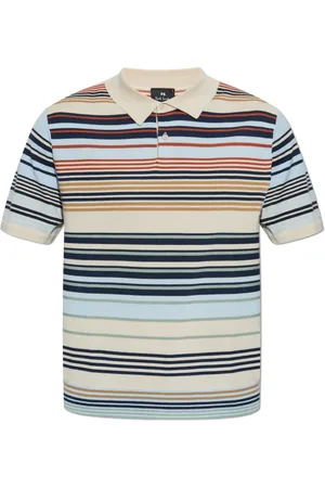 Paul Smith Tops, Heren, Veelkleurig, XL, Wol, Gestreept patroon polo