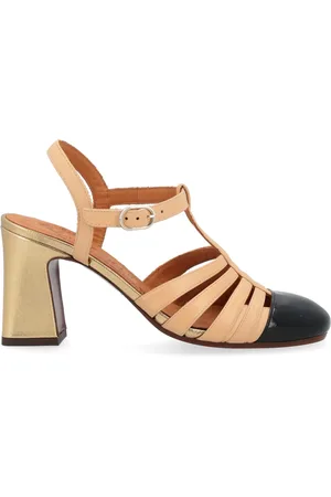 Chie Mihara Schoenen, Dames, Veelkleurig, 41 EU, Leer, Mekong Nude Zwarte Sandalen