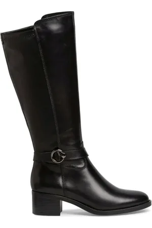 Tamaris Schoenen, Dames, Zwart, 36 EU, Leer, Casual Enkellaarsjes