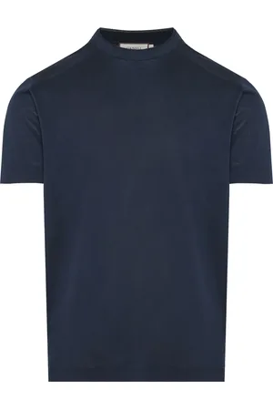 CANALI Tops, Heren, Blauw, 4Xl, Katoen, Italiaans katoenen T-shirt