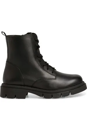 Tamaris Schoenen, Dames, Zwart, 40 EU, Leer, Lace-up Enkellaarsjes