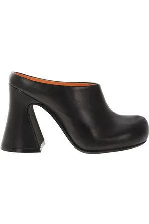 Marni Schoenen, Dames, Zwart, 36 EU, Leer, Zwarte Sandalen met Hoge Hak