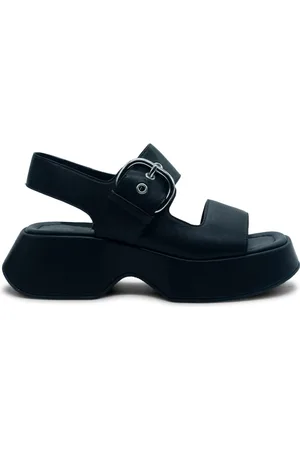vic matiè Schoenen, Dames, Zwart, 36 EU, Leer, Mini Yoko sandaalarmbanden gemaakt van zacht zwart kalfsleer in nappaleer