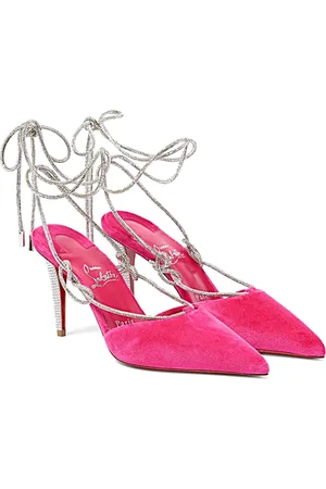Christian Louboutin Schoenen, Dames, Paars, 38 1/2 EU, Leer, Elegante Decollete Schoenen