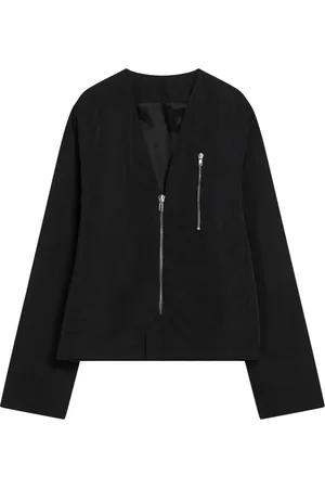 Rick Owens Jassen, Heren, Zwart, M, Single-Breasted Jas