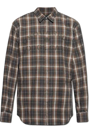 Dsquared2 Overhemden, Heren, Bruin, S, Katoen, Geruit Overhemd