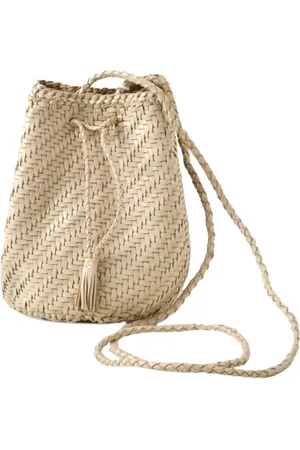 Dragon Diffusion Tassen, Dames, Wit, ONE Size, Geweven Bucket Bag