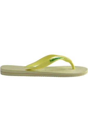 Havaianas Schoenen, Dames, Geel, 37 EU, Blauwe Brasil Rubberen Slippers