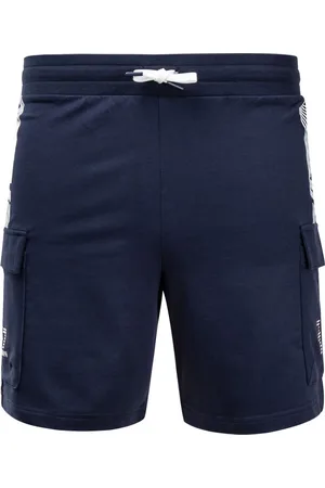 EA7 Korte broeken, Heren, Blauw, 2Xl, Katoen, Sweat Shorts