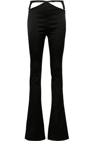 The Attico Broeken, Dames, Zwart, S, Zwarte Lange Broek