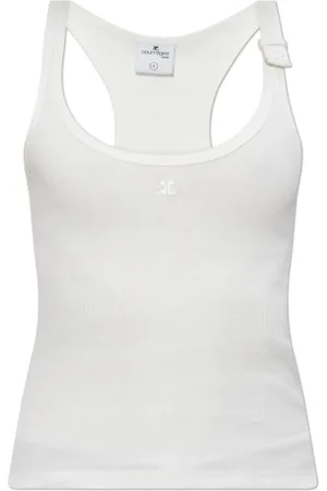 Courrèges Tops, Dames, Wit, S, Katoen, Strappy Top