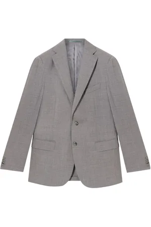 Brooks Brothers Jassen, Heren, Grijs, S, Wol, Virgin Wollen Blazer