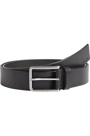 Calvin Klein Accessoires, Heren, Zwart, 95 CM, Leer, Klassieke leren riem