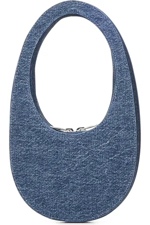 COPERNI Tassen, Dames, Blauw, ONE Size, Katoen, Swipe Zipped Mini Bag