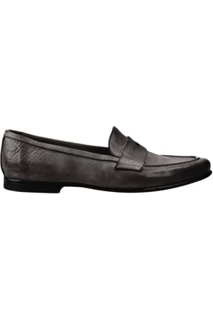 Premiata Schoenen, Heren, Zwart, 44 EU, Leer, Met de hand gemaakt Slip-On in Buffalo