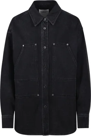 Isabel Marant Blouses & Shirts, Dames, Zwart, S, Katoen, Zwarte GB Shirt Stijlvol en Trendy