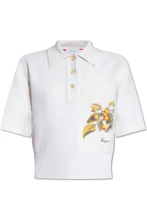 Salvatore Ferragamo Tops, Dames, , S, Cashmere Polo Shirt