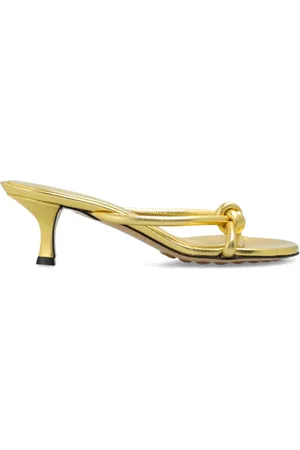 Bottega Veneta Schoenen, Dames, Geel, 35 EU, Leer, Blink Muiltjes met Hak