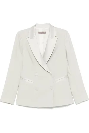 D.EXTERIOR Jassen, Dames, Grijs, L, Leer, Groene Jas voor Vrouwen Ss 25