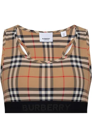 Burberry Sport, Dames, , S, Vintage Check-Printed Sportbeha