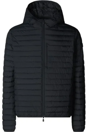 save the duck Jassen, Heren, Zwart, 3Xl, Zwarte Hoodie Jas voor Mannen