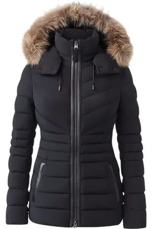 Mackage Jassen, Dames, Zwart, L, Leer, Patsy-F Down Jacket