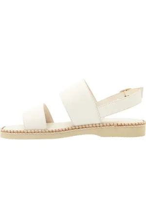 Hogan Schoenen, Dames, Wit, 36 EU, Leer, Platte sandalen
