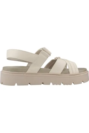 Calvin Klein Schoenen, Dames, , 38 EU, Platte Sandalen met Plakkerige Band