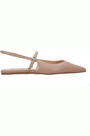 Steve Madden Schoenen, Dames, Bruin, 38 1/2 EU, Leer, Leren Sandalen met Instap- en Achterbandje