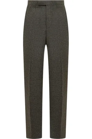 Thom Browne Broeken, Heren, Groen, M, Wol, Backstrap Broeken