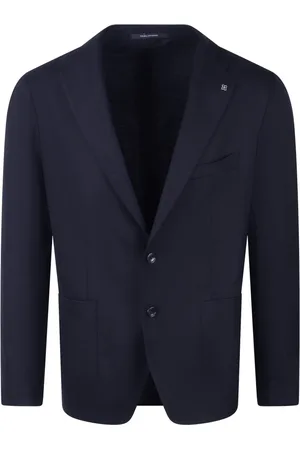 TAGLIATORE Jassen, Heren, Blauw, S, Wol, Enkelbreasted JAS