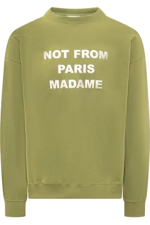 Drôle de Monsieur Sweatshirts & Hoodies, Heren, Groen, L, Katoen, Sweatshirt met slogan