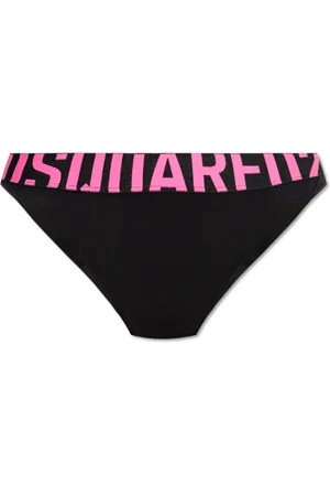 Dsquared2 Ondergoed, Dames, Zwart, 2Xl, Katoen, Slipjes met logo